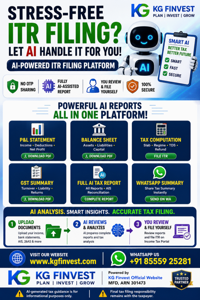 AI Tax Filing ITR KG Finvest